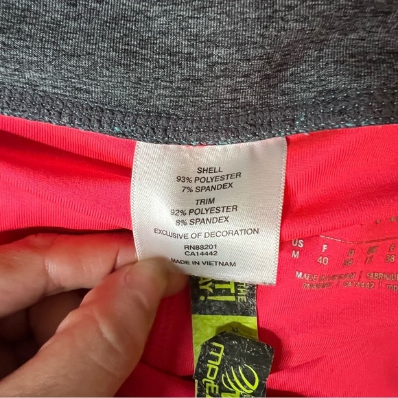 2/$30 MPG Athletic Shorts Teal, Grey with Pink Biker Short SZ M - Picture 8 of 11